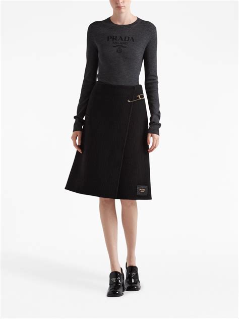 prada safety pin skirt